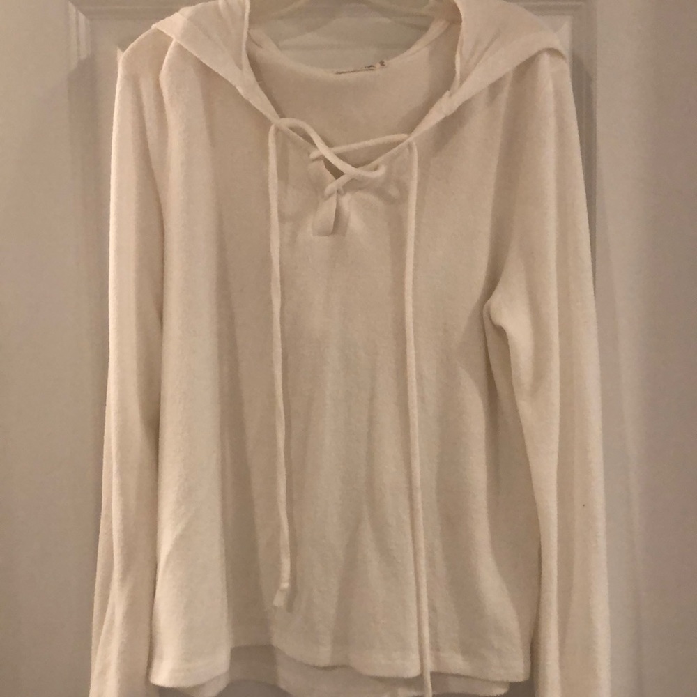 Hooded White Long Sleeve